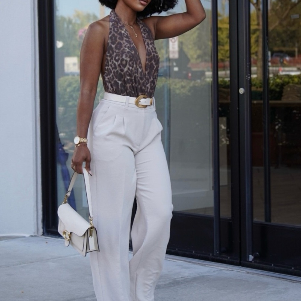 Zara Leopard Print Bodysuit